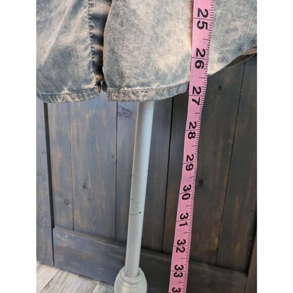 Lucky Brand Button Down Shirt Women’s Small Long Sleeve Grey - Picture 4 of 8